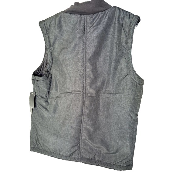 Repair Design Under Construction Vest Quilted Men’s Quilted Zipper Snaps Pockets - Picture 3 of 7
